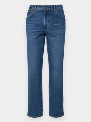 Jeansy Straight Leg Wrangler niebieski denim