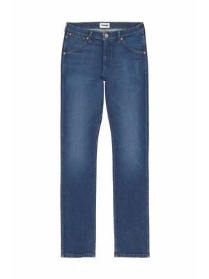 Jeansy Straight Leg Wrangler niebieski