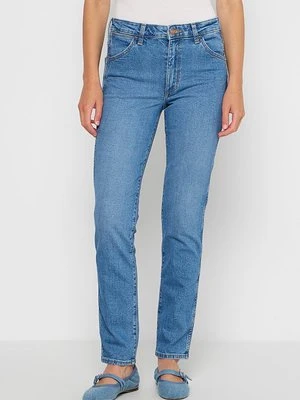 Jeansy Straight Leg Wrangler niebieski