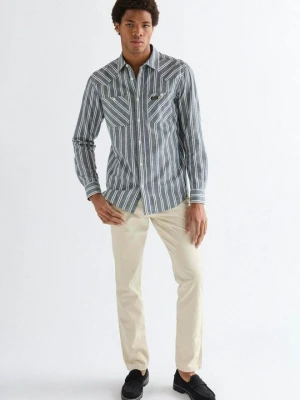 Jeansy Straight Leg Wrangler beżowy