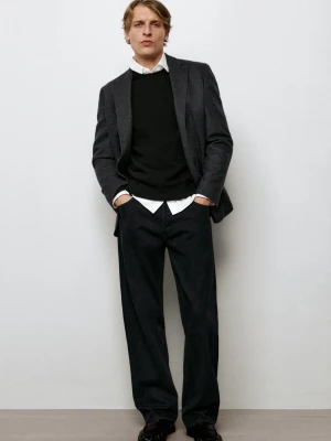 Jeansy, Szerokie Nogawki - Indygo - Massimo Dutti - Male