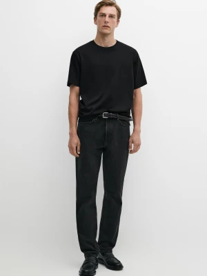 Jeansy Tapered Fit - Brudnoszary - Massimo Dutti - Male