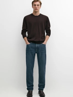 Jeansy Tapered Fit - Indygo - Massimo Dutti - Male