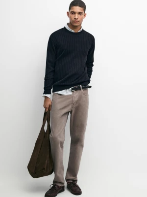 Jeansy Tapered Fit Tapered - Norkowy - Massimo Dutti - Male