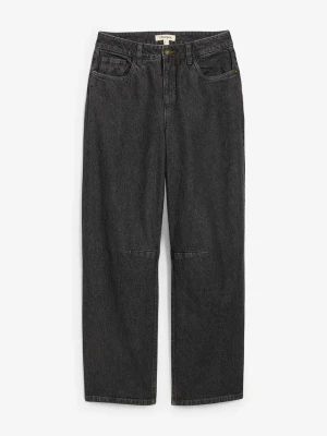 Jeansy typu barrel, mid waist BonPrix szary