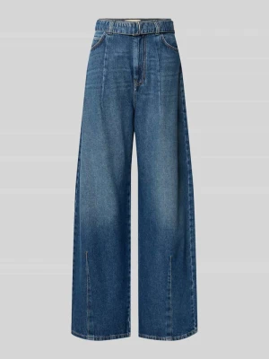 Jeansy typu barrel z czystej bawełny model 'MADIA' Weekend Max Mara Jeansowy niebieski