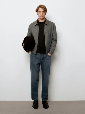 Jeansy Typu Slim Cropped - Średni Niebieski - Massimo Dutti - Male