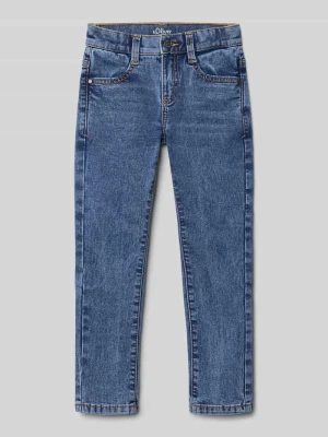 Jeansy typu slim fit z miękkiej mieszanki bawełny s.Oliver Niebieski