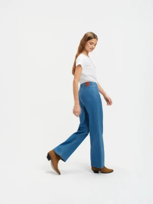 Jeansy typu wide leg TOP SECRET Niebieski