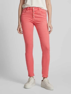 Jeansy w jednolitym kolorze z listwą guzikową miss goodlife