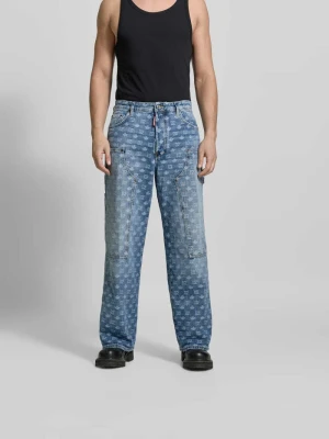 Jeansy o kroju baggy z czystej bawełny Dsquared2 Jeansowy niebieski