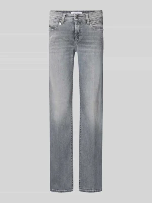 Jeansy w kroju bootcut z mieszanki bawełny model 'PARIS FLARED' CAMBIO Jasnoszary