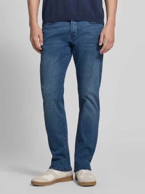 Jeansy w kroju regular fit z efektem znoszenia model 'Lyon' Pierre Cardin