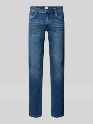 Jeansy w kroju slim fit z elastycznej mieszanki bawełny model 'Oregon' Mustang Niebieski
