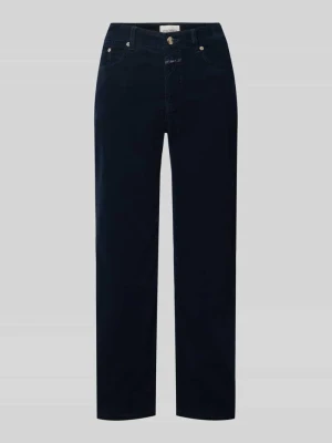Jeansy w kroju straight fit w stylu sztruksu model 'Milo' Closed Granatowy