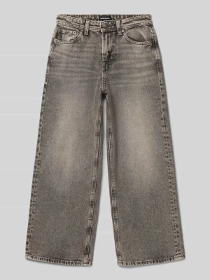 Jeansy w kroju wide fit z naszywką z logo model 'Dave' Jack&Jones Średnioszary