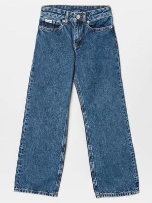 Jeansy wide leg Calvin Klein Jeans niebieski