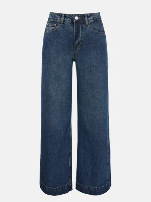 Jeansy wide leg Even&Odd By Zalando niebieski denim