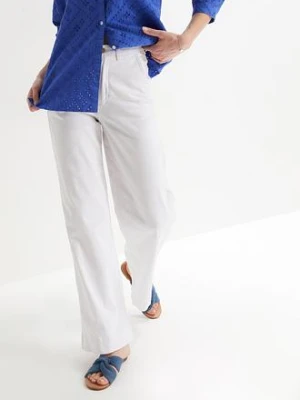 Jeansy wide leg, high waist, ze stretchem bonprix