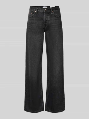 Jeansy Wide Leg w fasonie 5-kieszeniowym model 'EMBER' Topshop