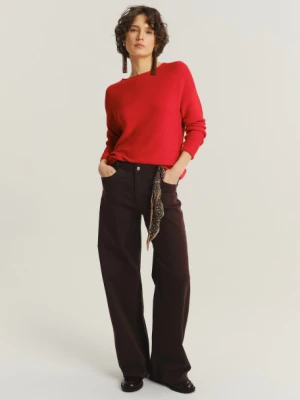 Jeansy wide leg w kolorze ciemnej czekolady Greenpoint