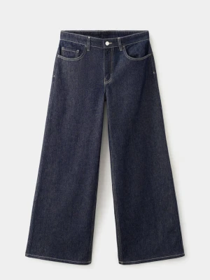 Jeansy wide leg z niskim stanem niebieski - Kobieta - - MANGO