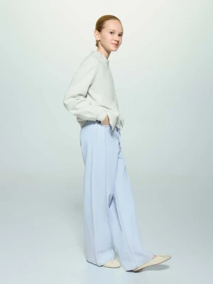 Jeansy wide leg z przeszyciami jasnoniebieski - Dzieci - lata - MANGO KIDS