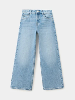 Dżinsy wide leg średni niebieski - Dzieci - MANGO KIDS