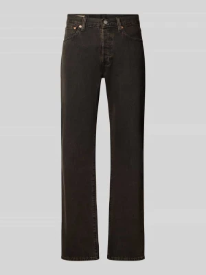 Jeansy wide & loose fit z czystej bawełny model '501®' Levi's Ciemnobrązowy