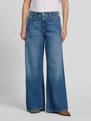Jeansy Wide & Loose Fit z mieszanka bawełny model 'PALAZZO ADVANCE' CAMBIO Jasnoniebieski