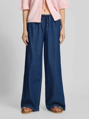 Jeansy wsuwany styl z szerokimi nogawkami i trokiem REVIEW