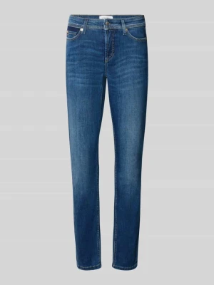 Jeansy z bawełnianej mieszanki, krój slim fit, model 'PIPER' CAMBIO Niebieski