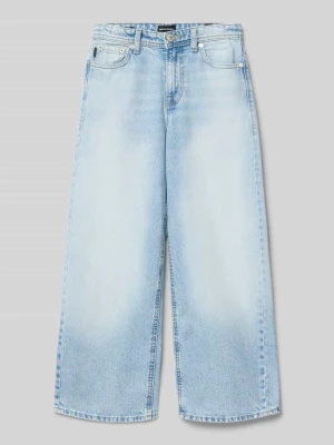 Jeansy z Detal z logo Model 'DAVE' Jack&Jones Jasnoniebieski