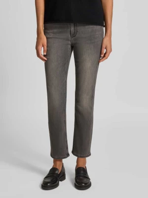 Jeansy z efektem znoszenia i wpuszczanymi kieszeniami comma