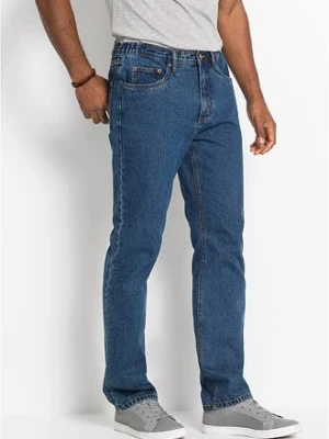 Jeansy z elastycznymi wstawkami w talii, classic fit, prosta nogawka bonprix