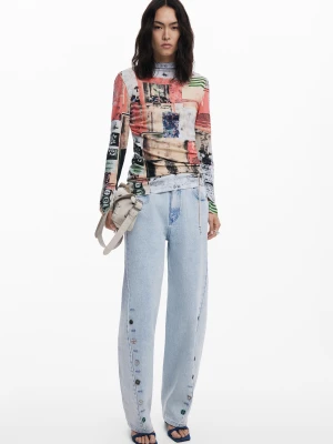Jeansy z guzikami Desigual