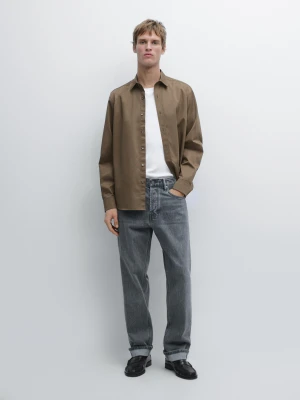 Jeansy Z Krajką - Szary - - Massimo Dutti - Mężczyzna