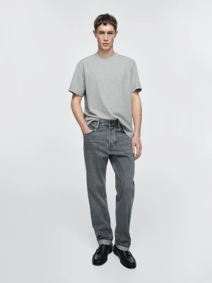 Jeansy Z Krajką - Szary - - Massimo Dutti - Mężczyzna