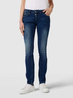 Jeansy z naszywką z logo, efektem denimu i efektem znoszenia Buena Vista