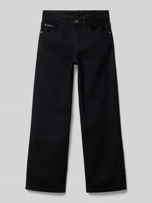 Jeansy z prostą nogawką i 5 kieszeniami Calvin Klein Jeans Czarny