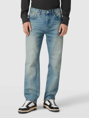 Jeansy z prostą nogawką i 5 kieszeniami model ‘Distressed’ EIGHTYFIVE