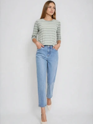 Jeansy z prostą nogawką niebieskie Moodo