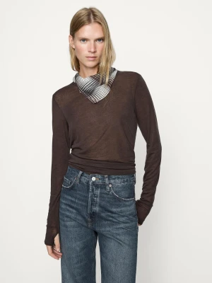 Jeansy Z Prostym Krojem I Wysokim Stanem - Średni Niebieski - - Massimo Dutti - Kobieta