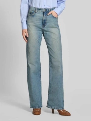 Jeansy z szeroką nogawką i 5 kieszeniami model ‘HIRS’ Lauren Ralph Lauren Jeansowy niebieski
