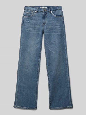 Jeansy z szeroką nogawką i przetarciami Levi's Niebieski