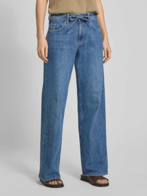 Jeansy z szeroką nogawką i wiązanym paskiem model ‘MORGAN’ BRAX