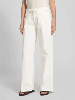 Jeansy z szeroką nogawką i wiązanym paskiem model ‘MORGAN’ BRAX