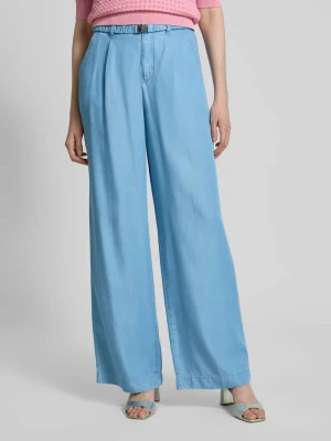 Jeansy z szeroką nogawką i zakładkami w pasie Marc Cain