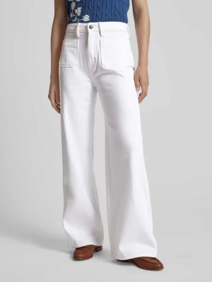 Jeansy z szeroką nogawką w jednolitym kolorze model ‘HIRS’ Lauren Ralph Lauren