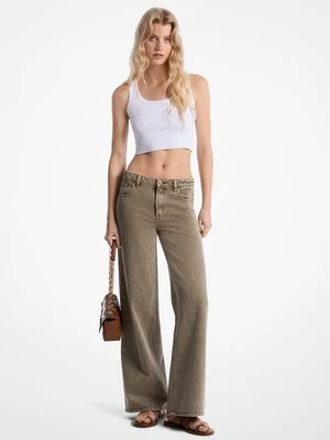 Jeansy z szeroką nogawką z barwionego w całości materiału MICHAEL Michael Kors